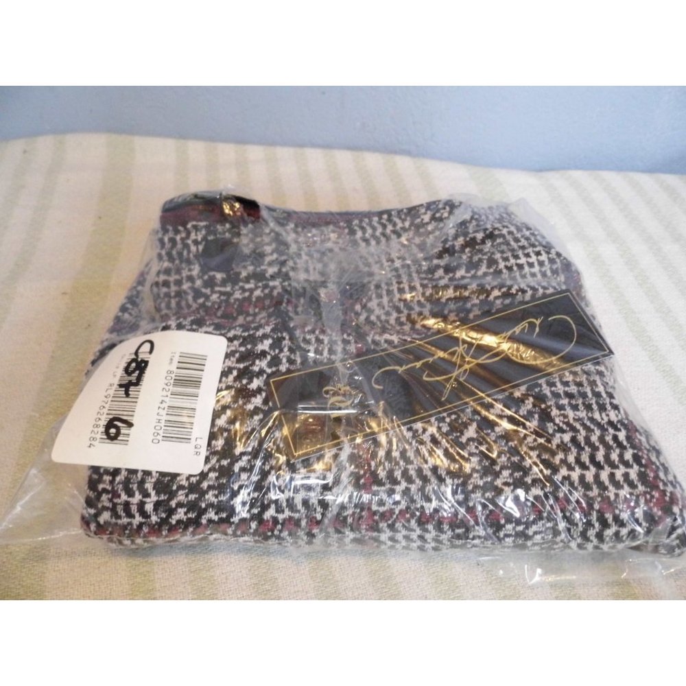 DG2 by Diane Gilman Plaid Jacquard Knit Lean Jean 809-214 Size 6